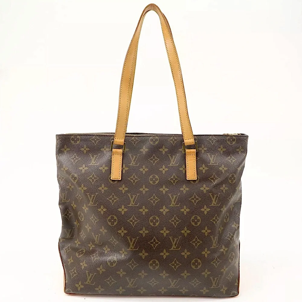 LOUIS VUITTON CABAS MEZZO Monogram Top Zip Laptop Work Travel Shoulder Bag